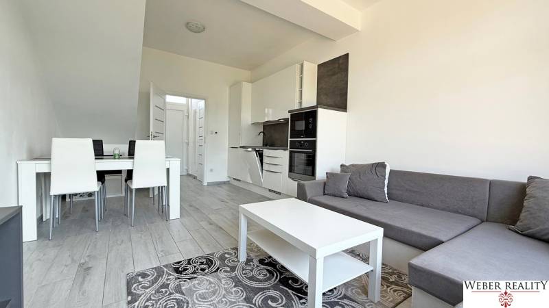 02 Senec Holubia ulica Konfido ponuka na predaj 2 izbovy byt v radovej zastavbe pohlad od okna na izbu s kuchynou a jedalenskou castou.jpeg